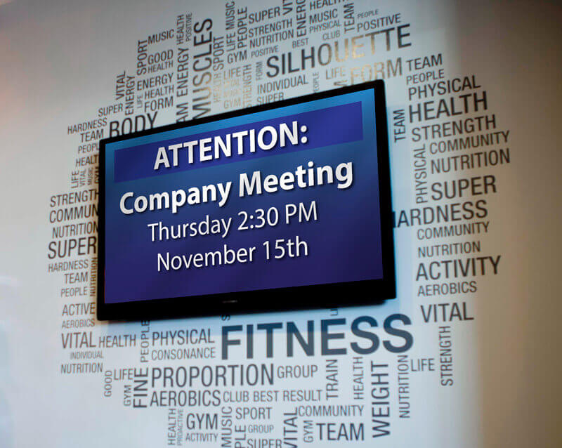 Digital Signage on wall