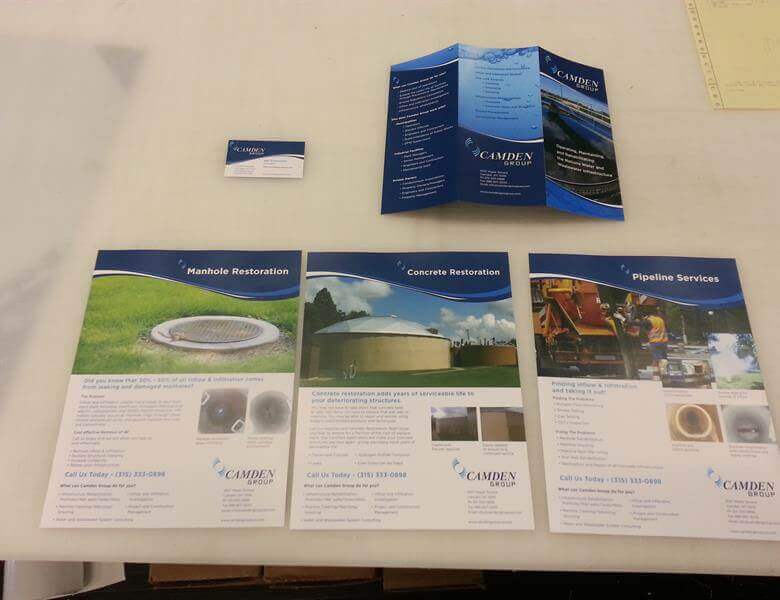 Business cards and brochures